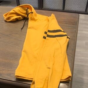 On Fire Orange Hoodie with Black Accent